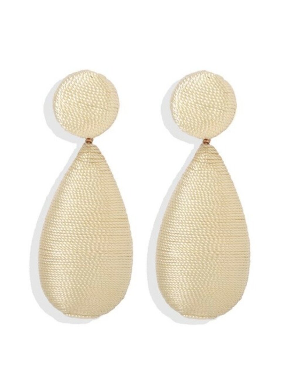 Ivory Round Teardrop Retro Style Dangle Earrings